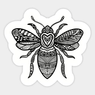 Dot Art Tattoo Style Bee For Bee lover and Beekeeper Sticker